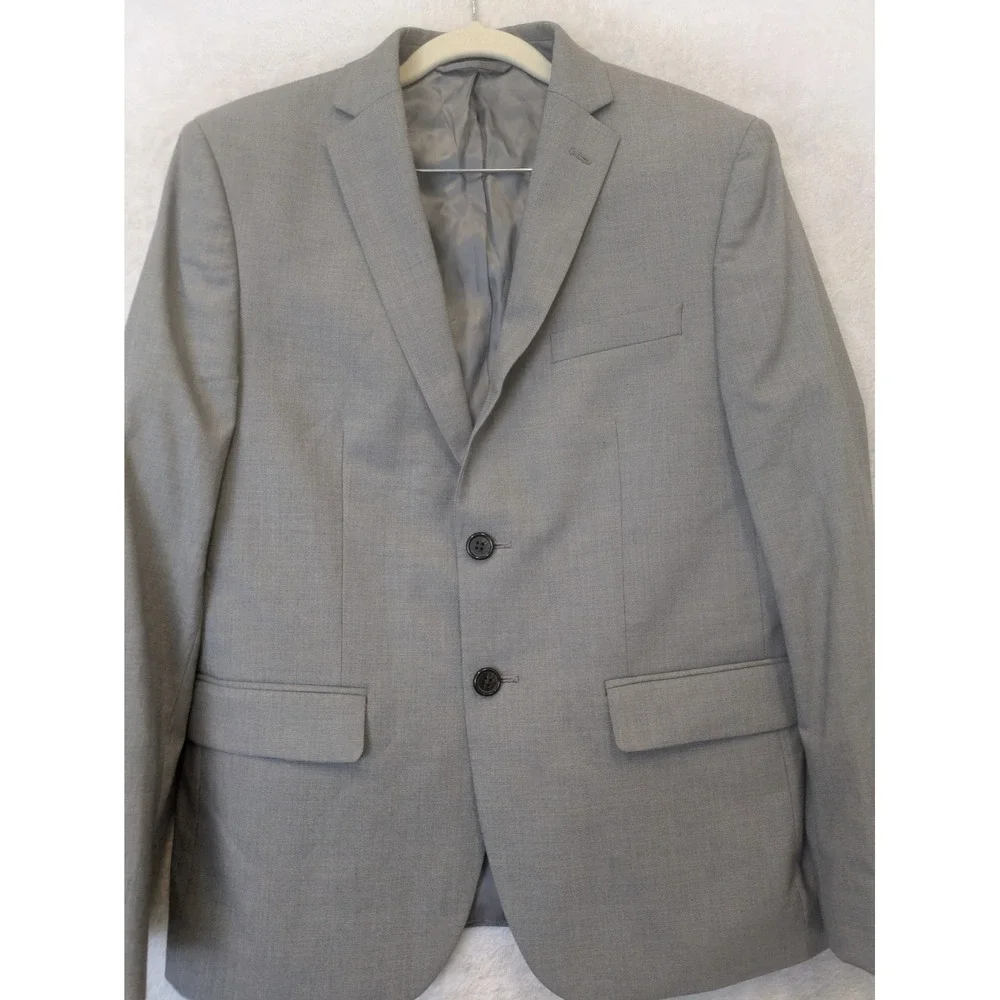 Lauren Ralph Lauren Suit Jacket Kid's 16R Grey Two Button Formal Blazer